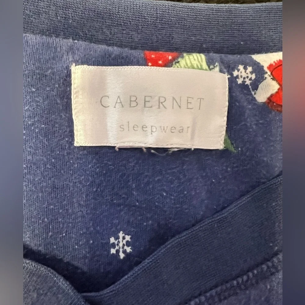 UC Vtg Cabernet Blue Polar Bear Christmas Snowflake Sleep Top Women’s 4XL